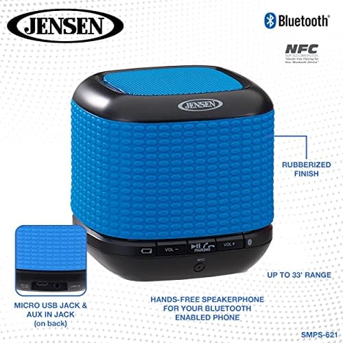 Jensen SMPS-621-BL רמקול אלחוטי Bluetooth נייד, כחול