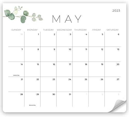 לוח שנה יפה למקרר מגנטי 2023-פועל עד יולי 2024-לוח השנה החודשי המושלם עם עיצובים ירוקים לארגון קל
