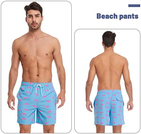 פייקסיאנג גברים של בגד ים מהיר יבש גברים של בגד ים חוף מכנסיים קצרים לגברים עם בטנת רשת לנשימה בגד ים גברים