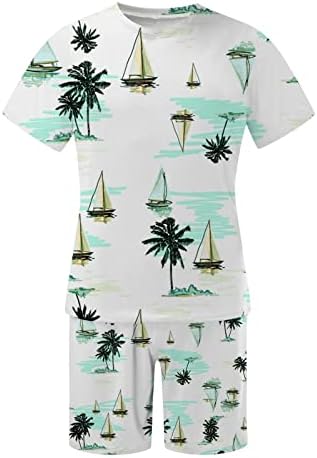 מכנסיים שרוול חוף חוף 2 חלקים חולצות חולצות קצרות מודפסות מודפסות חליפות גברים וקיץ וחליפות גברים