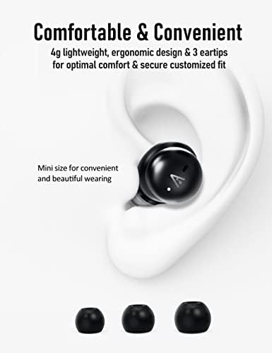 Audiovance IF501 אוזניות, אוזניות אלחוטיות ניצני אוזניים Bluetooth לאייפון אנדרואיד, ביטול רעש