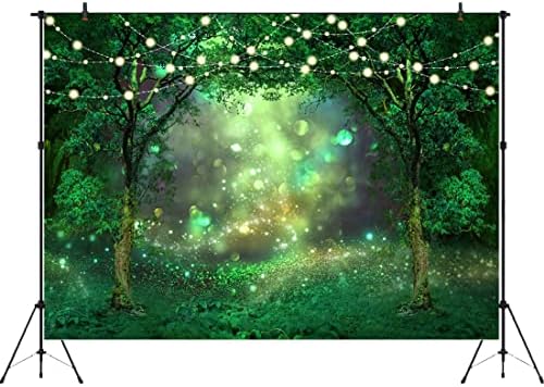 אביב יער קסום רקע צילום 7 * 5 רגל ירוק בוקה עץ קסם אגדה ג ' ונגל רקע הפלאות בנות נסיכת יום