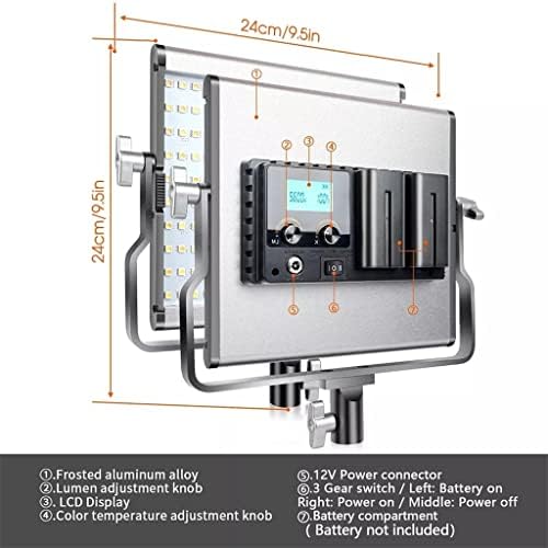 RBHGGG LED וידאו אור 2 ב 1 ערכת תאורה לצילום מנורת צילום עמרית דו-צבעונית 3200K-5600K 15W עם חצובה