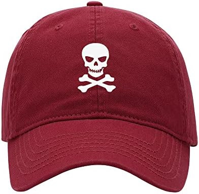 L8502-LXYB כובעי בייסבול גברים גולגולת ועצמות צולבות מודפסות כובע כותנה כותנה כובע בייסבול