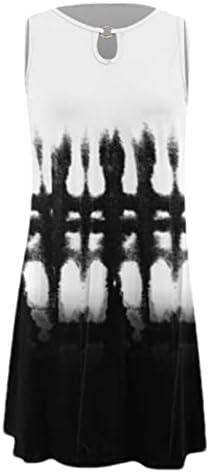 קיץ מיני שמלה לנשים צוות צוואר אופנה מודפס מקרית קומפי חלול החוצה רזה מצויד זורם מכפלת שמלות