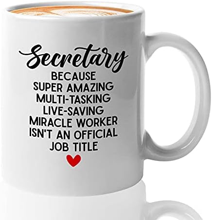 מזכיר קפה ספל 11 עוז לבן-מזכיר כי סופר רב משימות-עמית לעבודה משרד מזכיר בית ספר מזכיר מנהלי עוזר