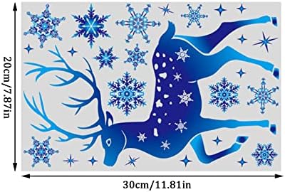 DIY מדבקות חלונות ניידות נושא חג המולד אלקס מדבקות מדבקות חלונות שלג של שלג לבנים בגילאי 4-8
