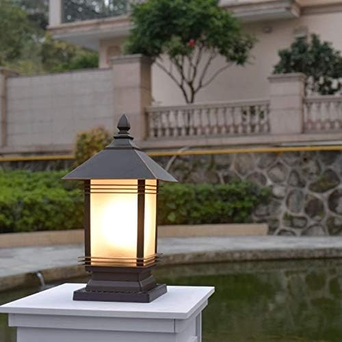 Zjhyxyh חיצוני מנורה קיר קיר קיר מנורה ראש מנורה דלת דלת פוסט מנורה עמיד למים גן וילה מרפסת פארק פארק