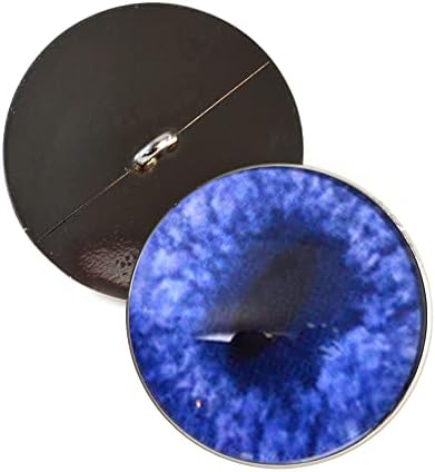 כפתורי זכוכית כחולים פוקס קאבושונים תופרים על כפתורי עיניים זכוכית עם לולאה לפסלים רכים או תכשיטים סרוגים