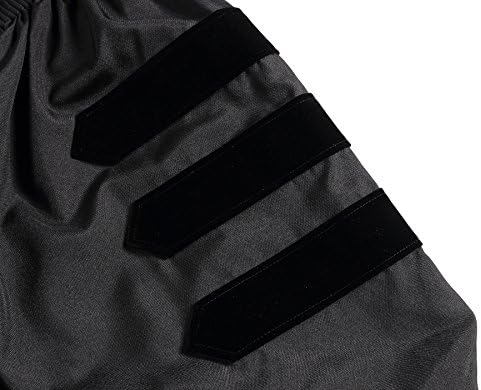 Leishungao Deluxe מחורץ בדים חלוק דוקטורט חלוק כומר שחור לדוכן