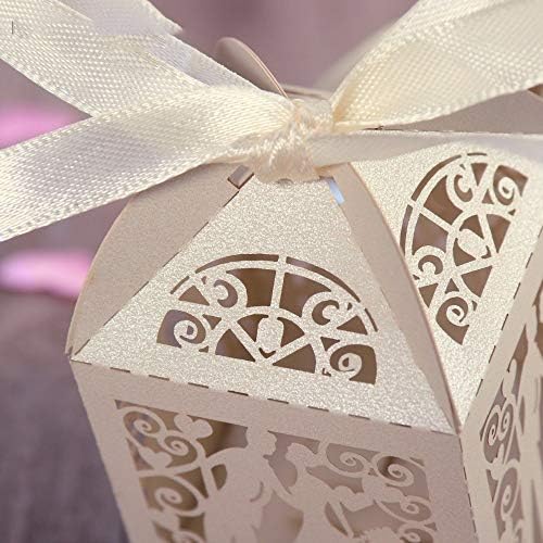 גאות המותג שבט זוג עיצוב יוקרה חיתוך ממתקי חתונה ממתקים מתנה קופסאות לטובת קופסאות עם קישוטים לשולחן