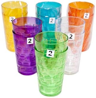 סט של 48 כוסות מסיבות צבעוניות - 18 כוסות מסיבות נהדרות נהדר לכל אירוע - משקפי מסיבות פלסטיק לשימוש בטוח, שימוש