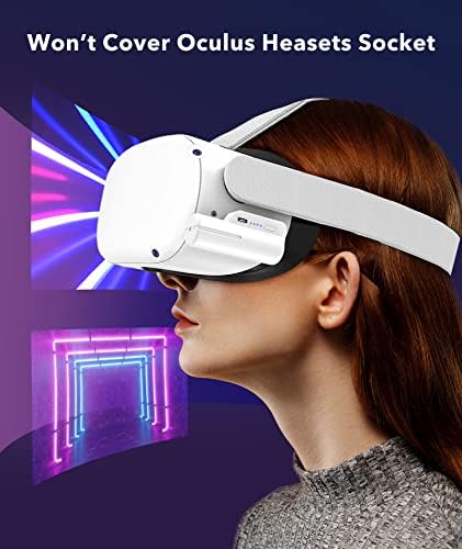 5000mah סוללה חבילה בנק חשמל עבור Oculus Quest 2 ורצועת ראש מובחרת, קלה משקל נייד VR Power Charger
