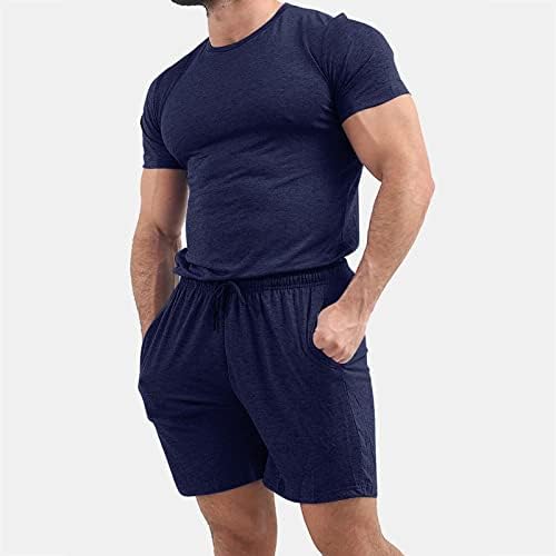גברים חליפת ספורט מכנסי גברים וקצרים מערכים קיצים של מכנסי חוף קצרים בקיץ, חולצות שרוול חליפות