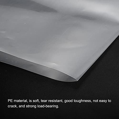 פטיקיל צלול שטוח שקיות פולי פתוחות ללא דביקות PE פלסטיק קמעונאות פלסטיק 5.5 מיל 6x16 לחומרה, פריטי