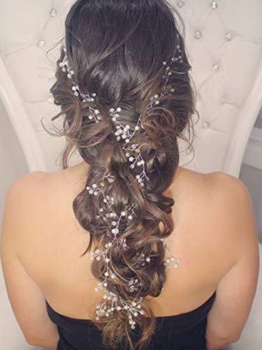 כלה חתונה גבישי אהבה ארוך שיער גפן סרט חתונה ערב מסיבת כיסוי ראש ארוך במיוחד שיער גפן כסף ארוך הכלה