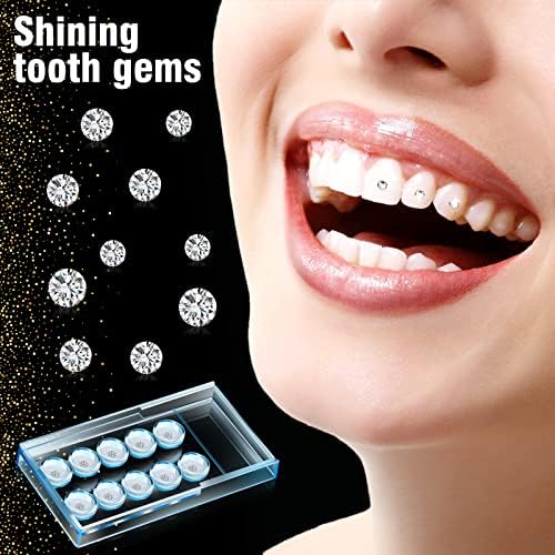 25 חתיכות ערכת שיניים ערכת שיניים ערכת תכשיטי שיניים אופנתית קישוטים לשיניים נשלפים קישוטי שיניים קריסטליות