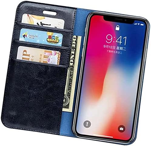 DJDLFA עבור Apple iPhone 11 Pro Max 6.5 אינץ 'Folio Stand Case, ארנק כיסוי טלפון אטום זעזועים עם עור מקורי.