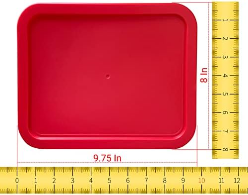 החלפת מכסה עבור פיירקס פלסטיק אדום כיסוי 11 כוס קערת צלחת מלבן 7212-מחשב
