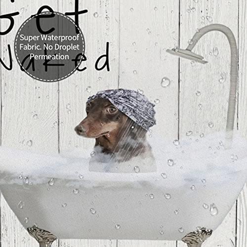 מקלחת בעלי חיים מצחיק קרוטאין אמבטיה כלבים מהנה וילון מקלחת הדפס בעלי חיים סט לתפאורה אמבטיה אמבטיה
