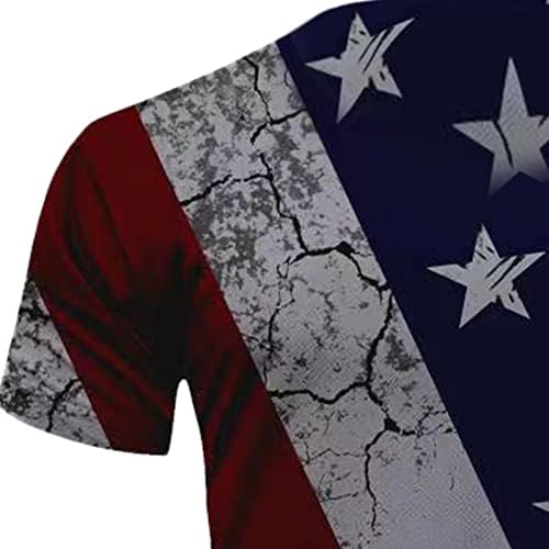 חולצות דגל אמריקאיות של גברים 2023 קיץ 4 ביולי חולצות פטריוטיות