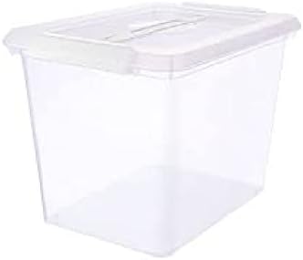 Craftz 26 Qt. מיכל אחסון מרובע עם מכסה מחזיק פריטים בינוניים.