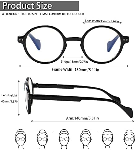 Keerecsen 6 אריזות משקפי קריאה לנשים גברים אור כחול חסימת אופנה קוראי קוראים קפיצי מחשב משקפיים