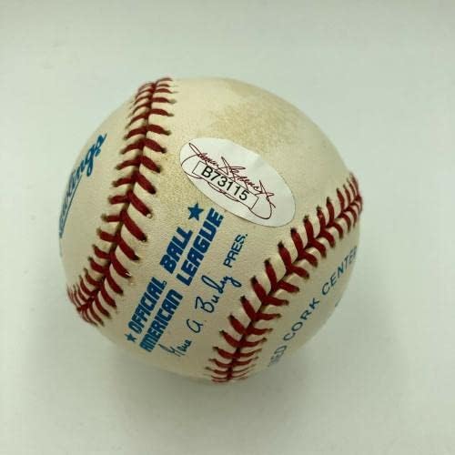 1996 דרק ג'טר טירון חתום על בייסבול רשמי של הליגה האמריקאית JSA COA - כדורי בייסבול חתימה