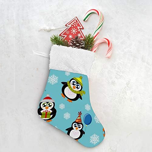 גרבי חג המולד של Alaza פינגווינים חמודים ופתית שלג קלאסית קישוטים לגרביים קטנים מותאמים אישית לעיצוב
