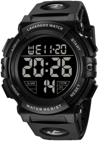 שעון דיגיטלי לגברים-ספורט שעונים צבאיים עמיד למים חיצוני הכרונוגרף שעוני יד צבאיים לגברים עם תאורה אחורית