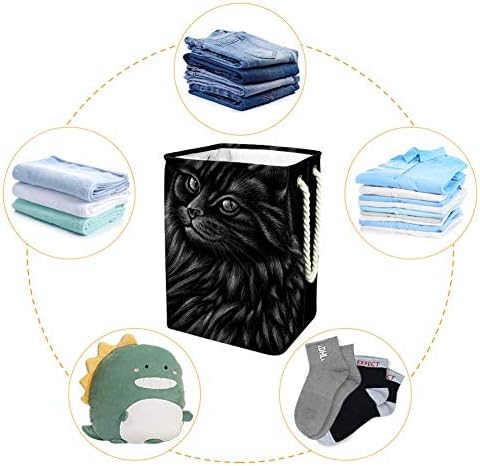 סגנון ציד חתול דפוס 300 ד אוקספורד עמיד למים בגדי סל גדול כביסה סל עבור שמיכות בגדי צעצועים בחדר שינה