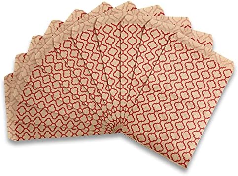 25 יחידות של 5 איקס 7 אדום סבכה/קראפט נייר מתנת שקיות-קניות / מכירות / לשאת שקיות