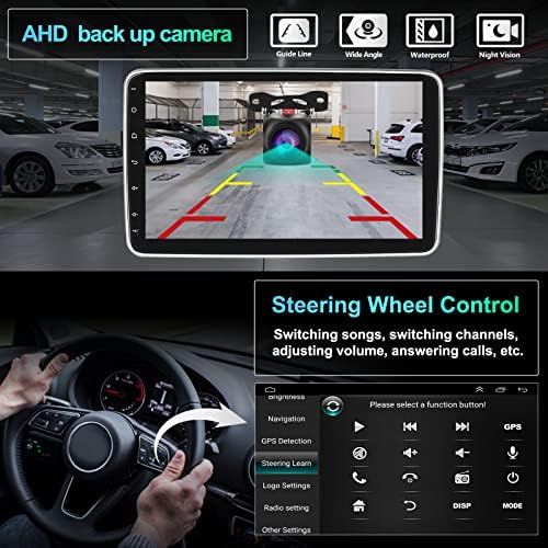 2022 אנדרואיד 11 סטריאו לרכב מסך מגע מסתובב עם Apple CarPlay Android Auto, רדיו 10 רכב עם Hi-Fi FM/RD