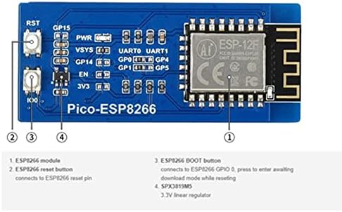 1 חבילה ESP8266 מודול WiFi עבור Raspberry Pi Pico תומך בפרוטוקול TCP/UDP