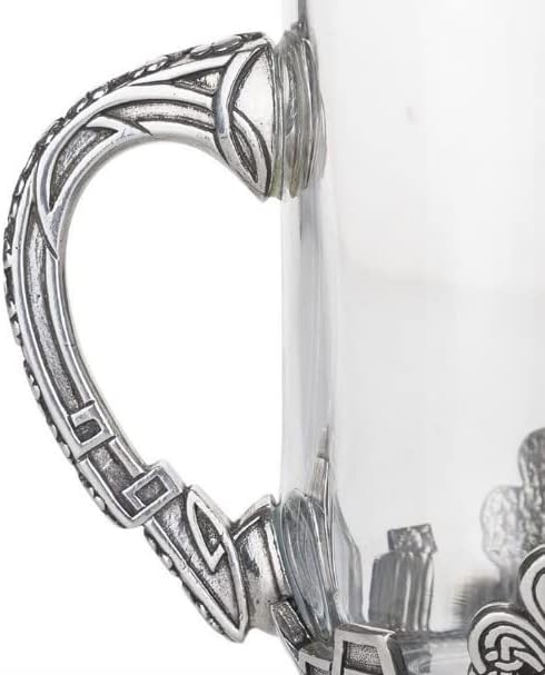 וויליאמס מדהים פיוטר אירי זכוכית ליטר קנקן עם סלטיק קשר תלתן ונבל עיצוב