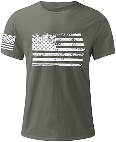 מיאשוי גבוה חולצות לגברים גברים של עצמאות יום דגל מזדמן רך ונוח קטן מודפס כותנה חולצות עם