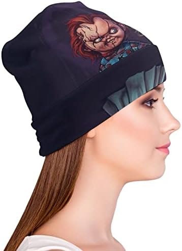 סרטי אימה וודיוטיים בובת כפית בובה כובע יוניסקס מכסה מתיחה רכה לאזורים לנשים גברים 3D כובע גולגולת
