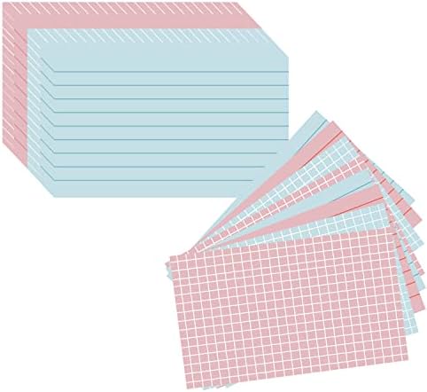 מדד כרטיסי צבעוני פלאש כרטיס 300 חתיכות מרופד רשת פנקסים 3 * 5 אינץ לומד פסטל כחול עבה נייר סט בית