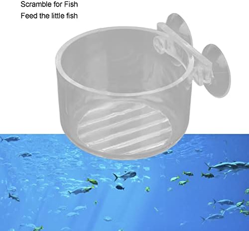 כוס האכלת דגים של נרווט, עיצוב מקצועי שקוף לשימוש חוזר מלאכות עדינות מזין דגים אדומים לדגים טרופיים