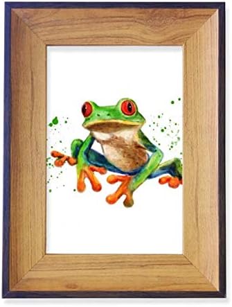 Diythinker polypedatid ירוק צפרדעים מסגרת תמונה תצוגה תצוגה של ציור שולחן עבודה אמנות