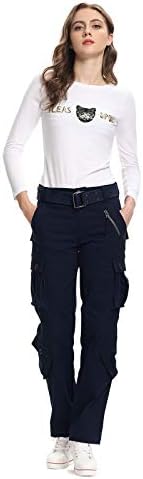 מכנסי מטען מזדמנים של Mesinsefra מכנסי מכנסיים לחימה צבאית צבאית מכנסיים עם 8 כיסים