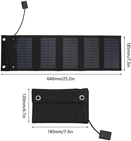 מטען סולארי, 25 וואט 5.5 וולט חבילה מתקפלת פאנל סולארי איי-65 לוח מתקפל חד-גבישי עמיד למים אנטי