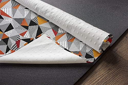 מגבת מחצלת יוגה גיאומטרית של אמבסון, תבנית מצולעית משולשים משולשים וקווים דפוס אמנות מודרנית, לא סופג