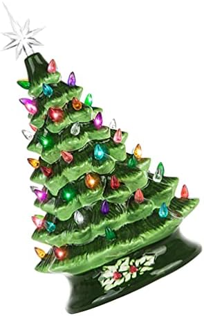 Cabilock חג המולד מוארת עץ קרמיקה מואר