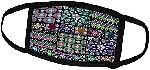 3 רוז השראה חנות - אריח גרפיקה-תמונה של צבעוני טלאברה קרמיקה אריח דפוס כוכבים משולשים צלב-פנים מסכות