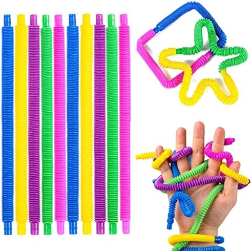 צעצועים אגוזים 10 PK צינורות פופ צעצועים חושיים מיומנויות מוטוריות משובחות ולמידה צעצוע פעוטות לילדים ADHD