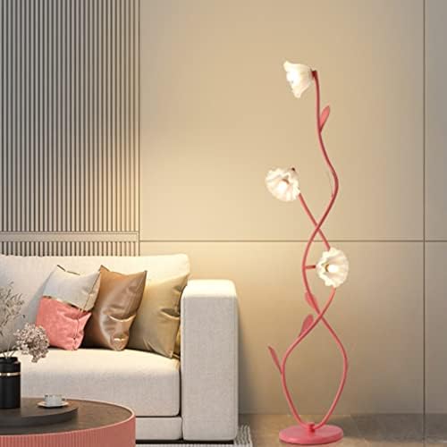 WENLII אנכי 3 פרחים מנורת רצפה יצירתי ספה צדדית צדדית לצד מיטה מנורת מיטה נערת אור אווירה