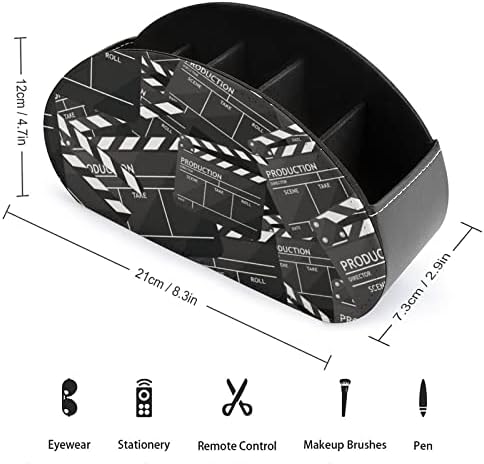 קולנוע קלאפר לוח שלט רחוק תיבת אחסון רב תכליתי עור מפוצל טלוויזיה מרחוק מחזיק שולחן עבודה ארגונית תיבת