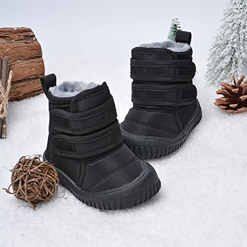 QVKARW לולאת וו מגפיים חתוכים נמוכים בגדים אטומים למים מגפי שלג ילדים נעלי חורף נעליים בנים