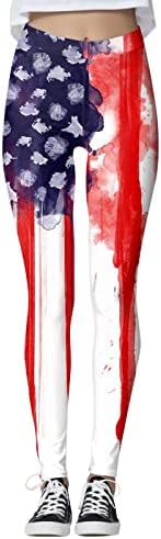 בגדי עסקים לאתקיה לנשים יום עצמאות לנשים אמריקאיות 4 ביולי 3D דפוס חותלות מכנסיים ליוגה